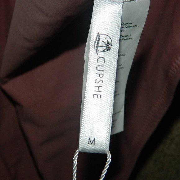 CUPSHE Women's V Neck Criss Cross Backless Rib One Piece Swimsuit Hipster (HH-3) - Picture 5 of 5